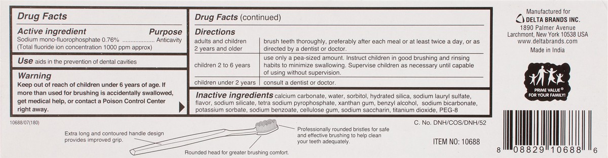 slide 8 of 14, Lucky Super Soft Anti Cavity Fluoride Toothpaste with Tooth Brush, 9 oz