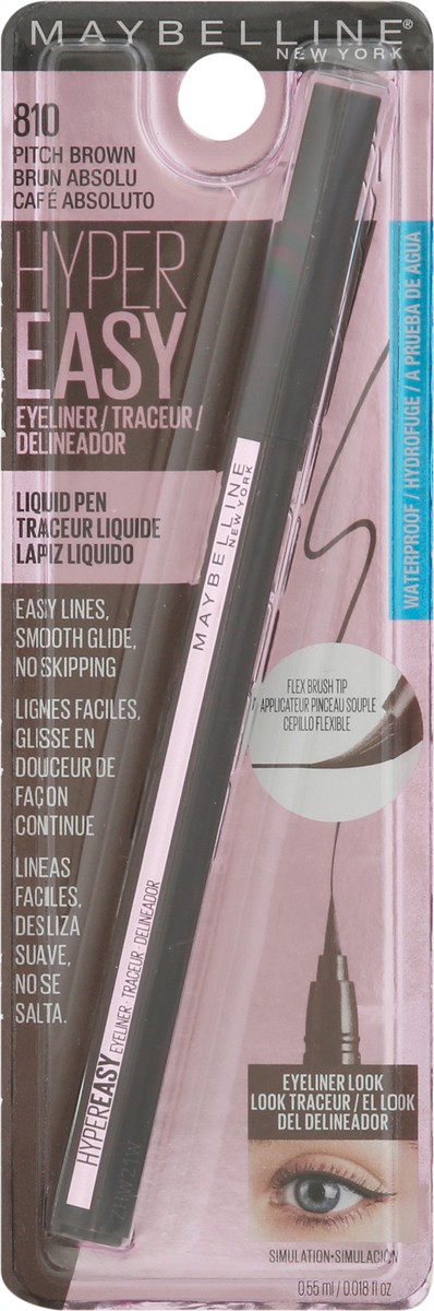 slide 9 of 9, Maybelline Hyper Easy Pitch Brown Liquid Pen Eyeliner 0.018 fl oz, 0.02 fl oz