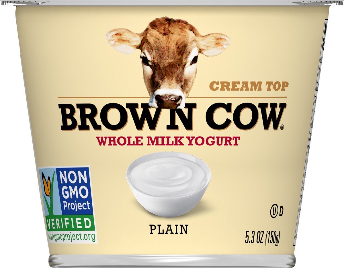 slide 3 of 7, Brown Cow Whole Milk Plain Yogurt 5.3 oz, 5.3 oz