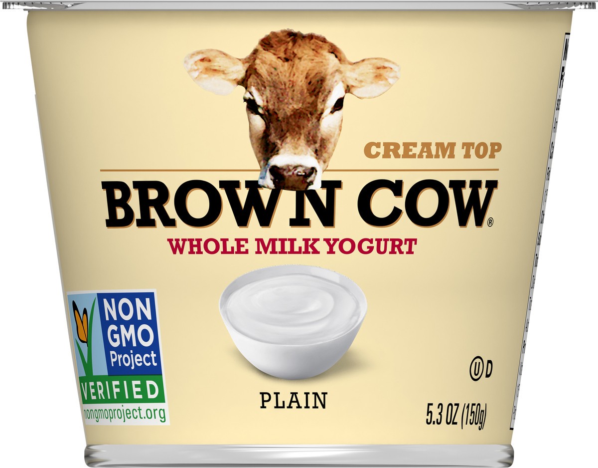 slide 1 of 7, Brown Cow Whole Milk Plain Yogurt 5.3 oz, 5.3 oz