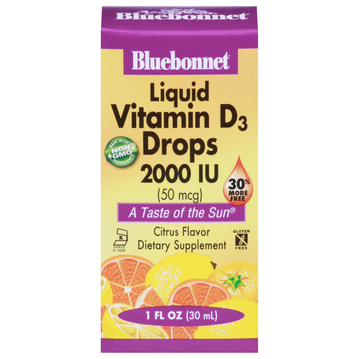 slide 1 of 1, Bluebonnet Nutrition Liquid Vitamin D3 Drops 2000 IU, 1 fl oz