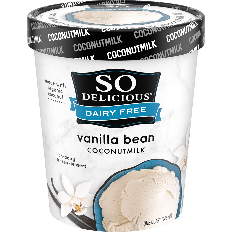 slide 1 of 1, So Delicious Dairy Free Vanilla Bean Coconutmilk Non-Dairy Frozen Dessert, 1 qt