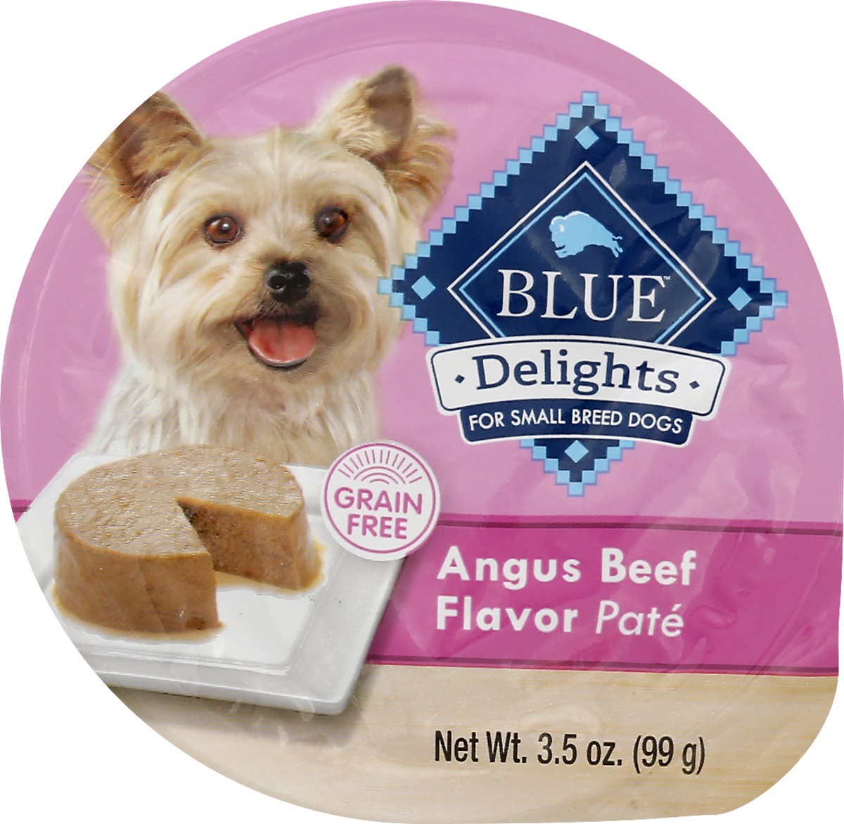 slide 6 of 9, Blue Buffalo Blue Delights Grain Free Pate For Small Breed Dogs Angus Beef Flavor 3.5 oz, 3.5 oz