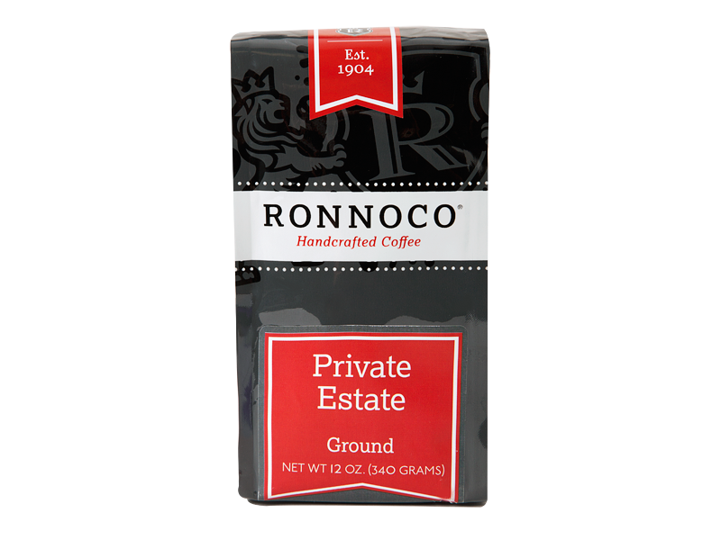 slide 1 of 1, Ronnoco Private Estate Blend Ground Coffee, 12 oz