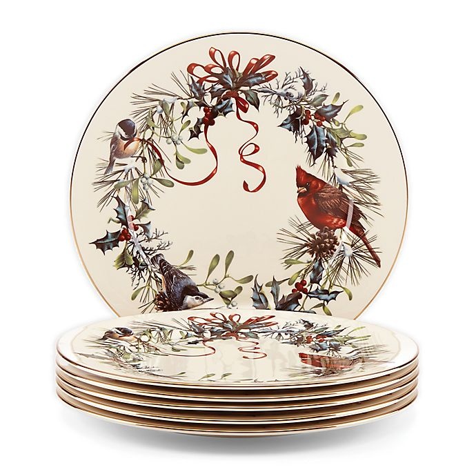 slide 1 of 1, Lenox Winter Greetings Dinner Plates, 6 ct