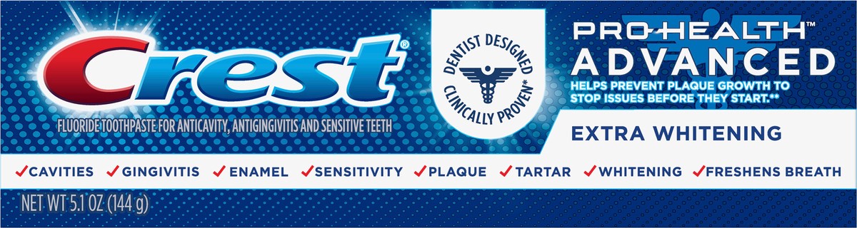 slide 4 of 9, Crest Pro-Health Advanced Extra White Toothpaste (5.1oz), 5.1 oz