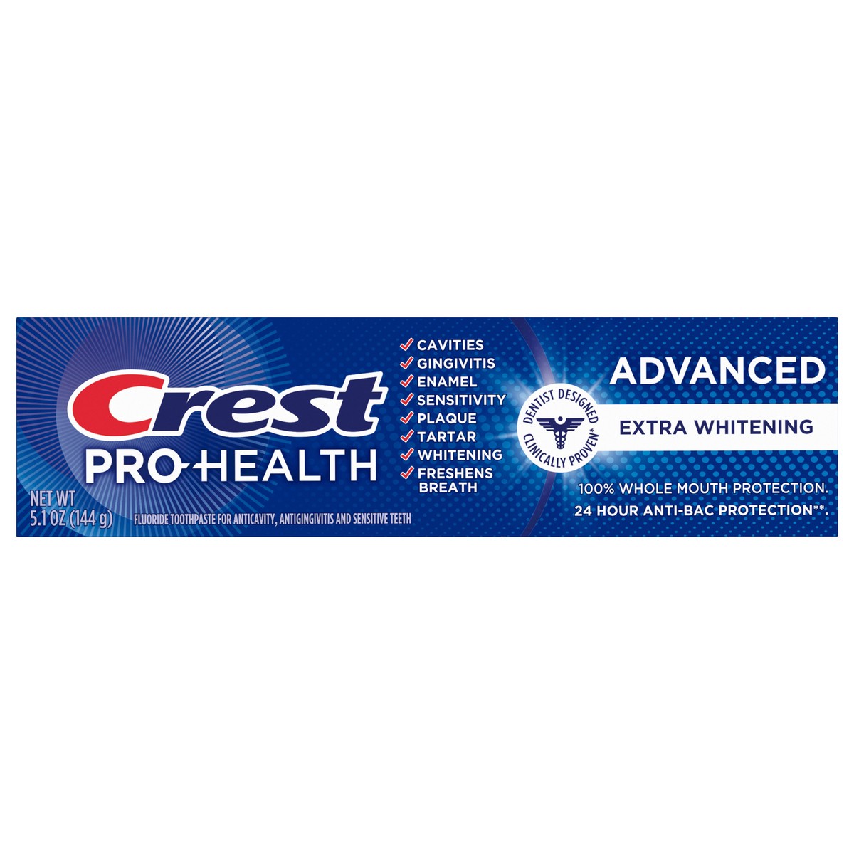 slide 1 of 9, Crest Pro-Health Advanced Extra White Toothpaste (5.1oz), 5.1 oz