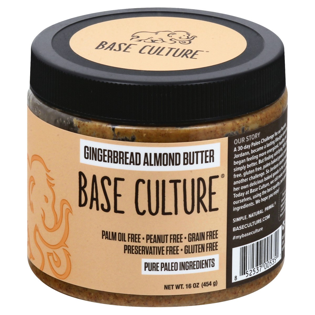 slide 4 of 12, Base Culture Gingerbread Almond Butter 16 oz, 16 oz