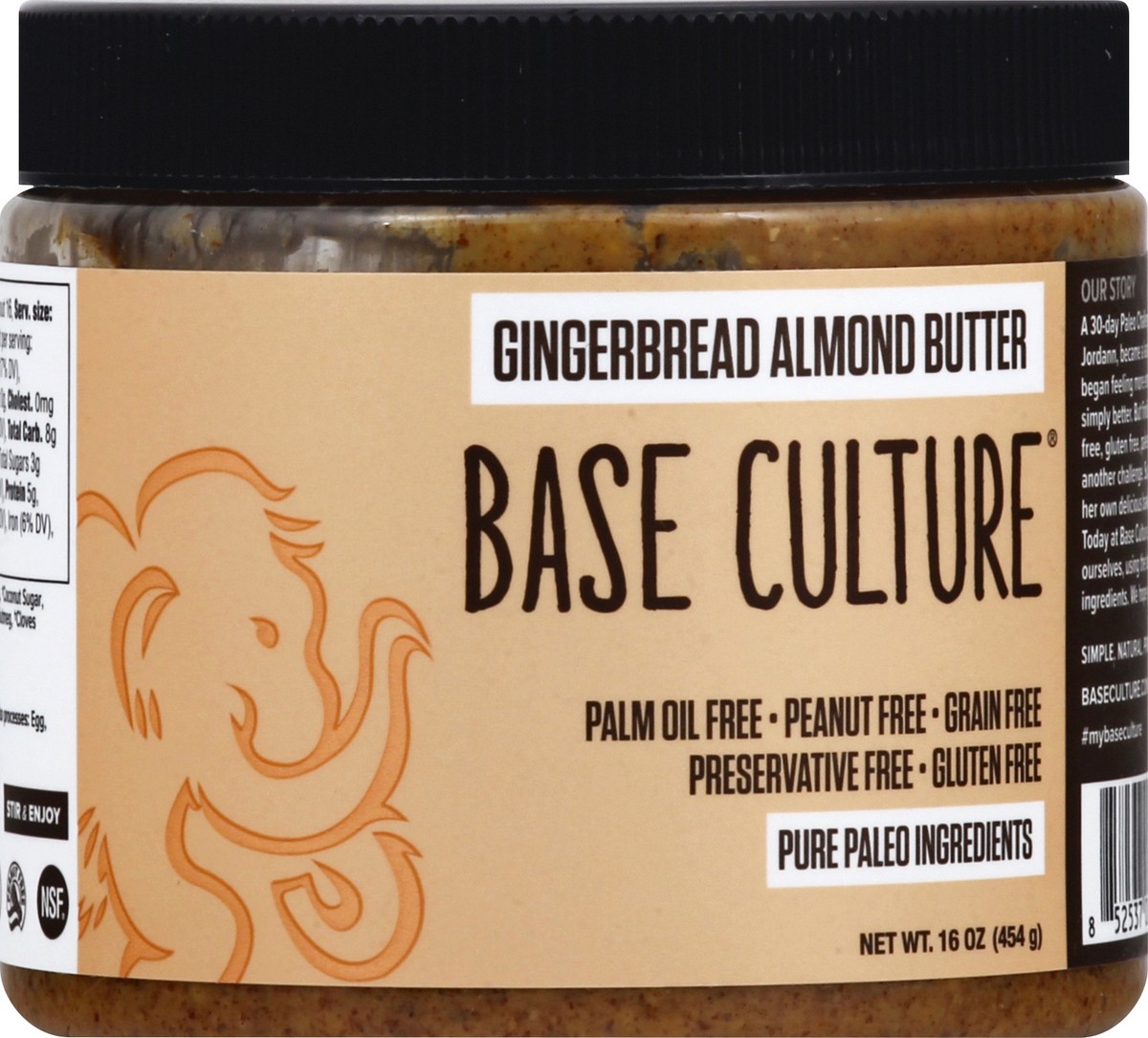 slide 6 of 12, Base Culture Gingerbread Almond Butter 16 oz, 16 oz