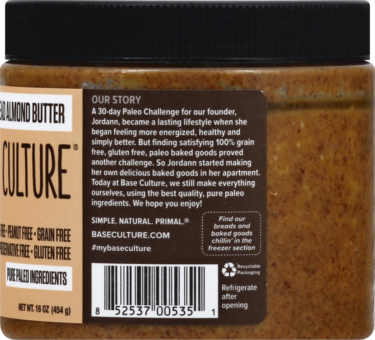 slide 8 of 12, Base Culture Gingerbread Almond Butter 16 oz, 16 oz