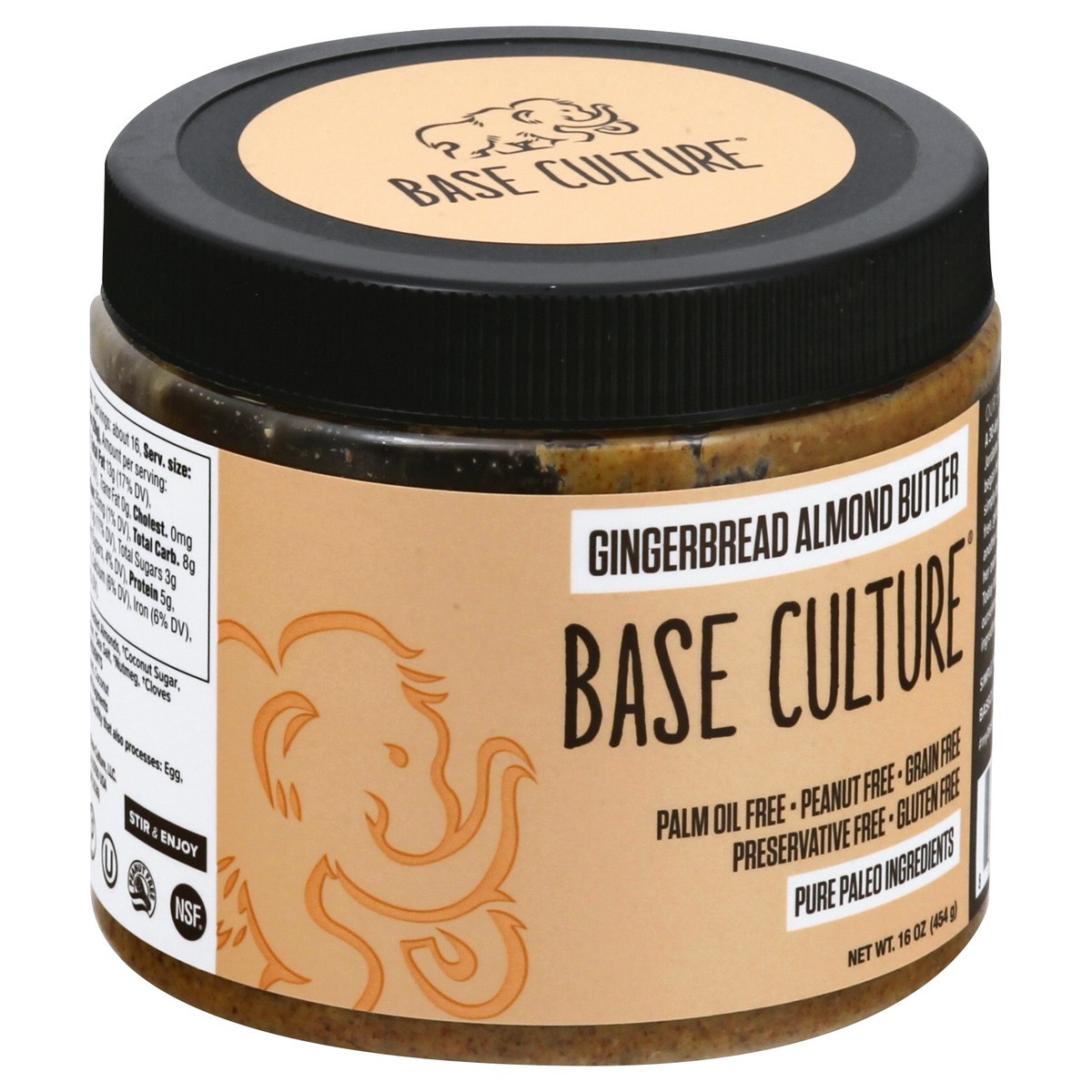 slide 1 of 12, Base Culture Gingerbread Almond Butter 16 oz, 16 oz