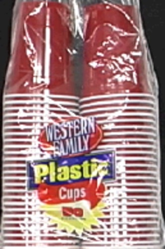 slide 1 of 1, Western Family Plastic Cups, 50 ct