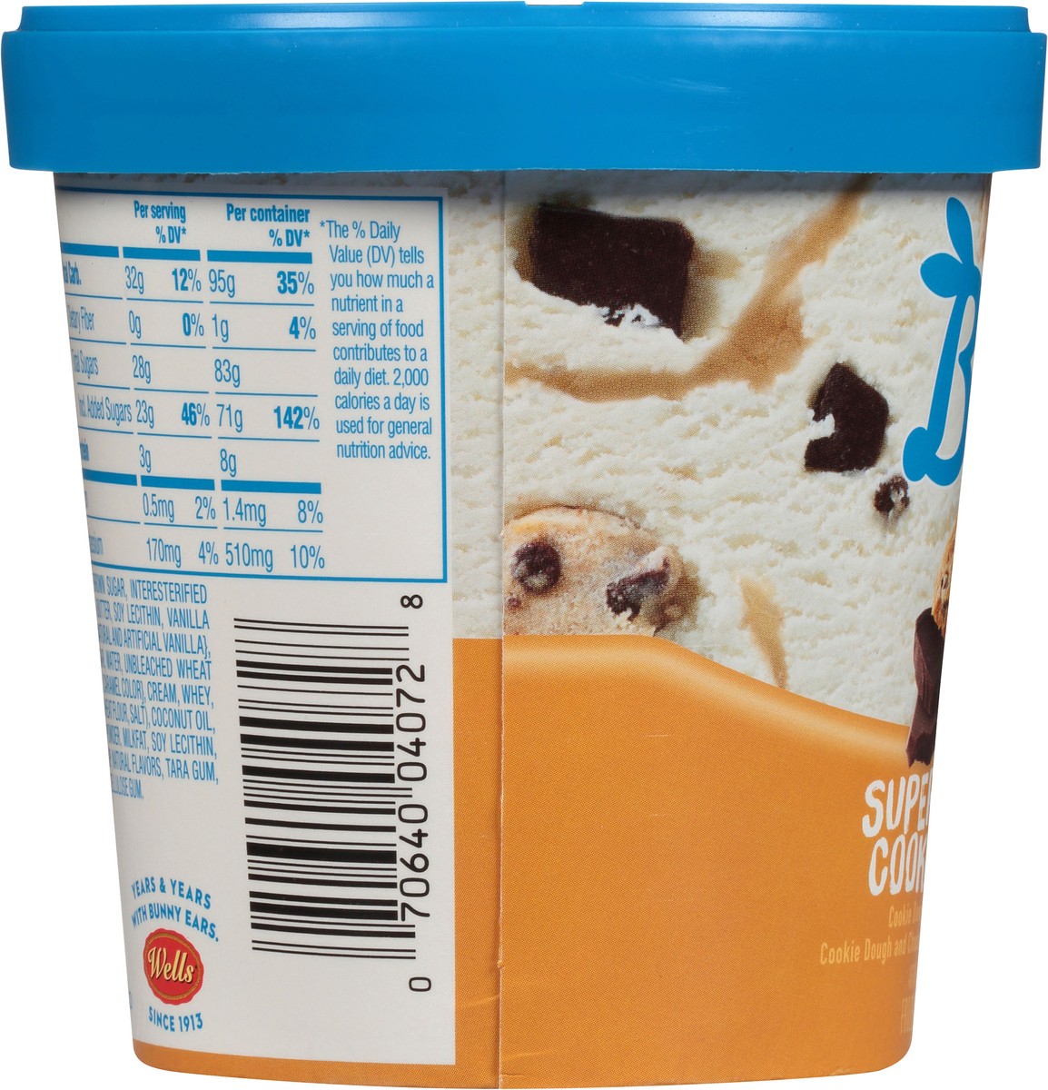 slide 9 of 10, Blue Bunny Super Chunky Cookie Dough Frozen Dairy Dessert 1 pt, 1 pint