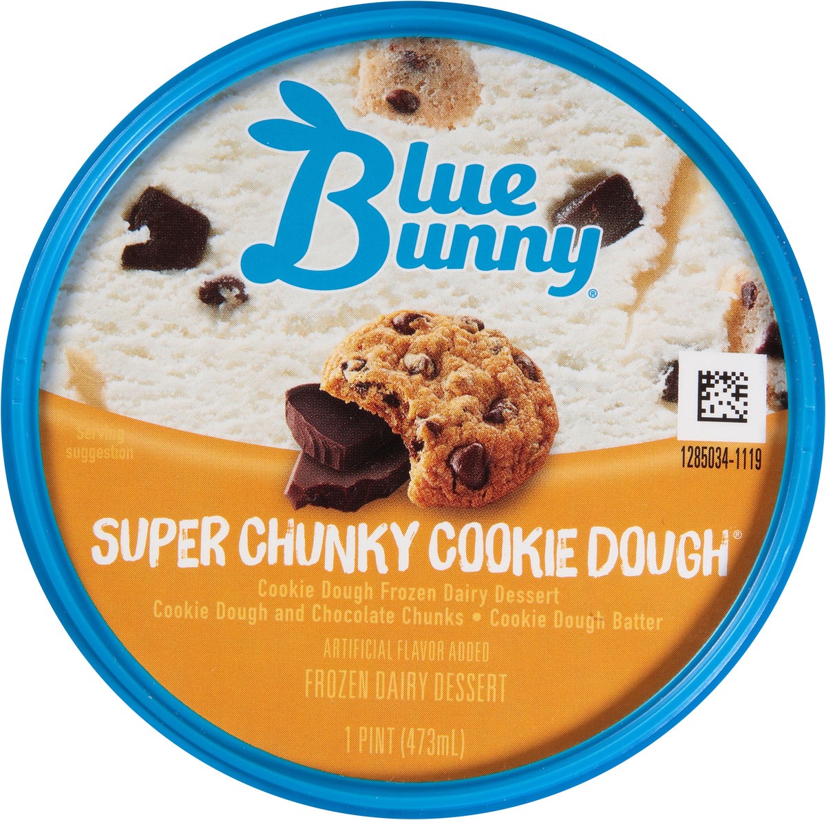 slide 6 of 10, Blue Bunny Super Chunky Cookie Dough Frozen Dairy Dessert 1 pt, 1 pint