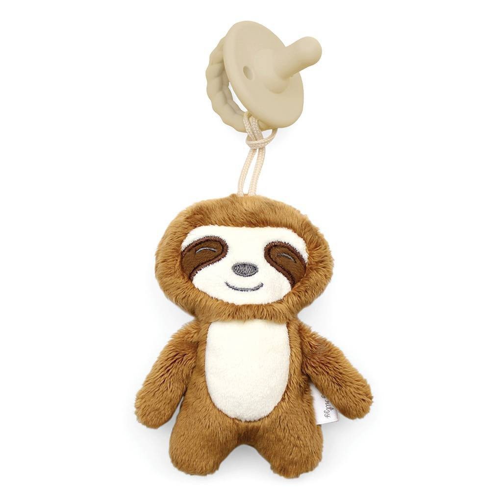 slide 1 of 3, Itzy Ritzy Sweetie Pal with Pacifier Sloth - Brown, 1 ct