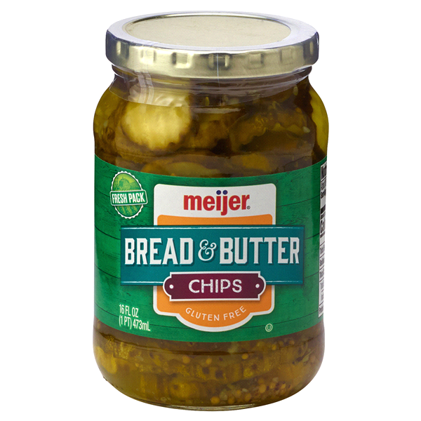 slide 1 of 3, Meijer Bread & Butter Pickle Chips, 16 oz