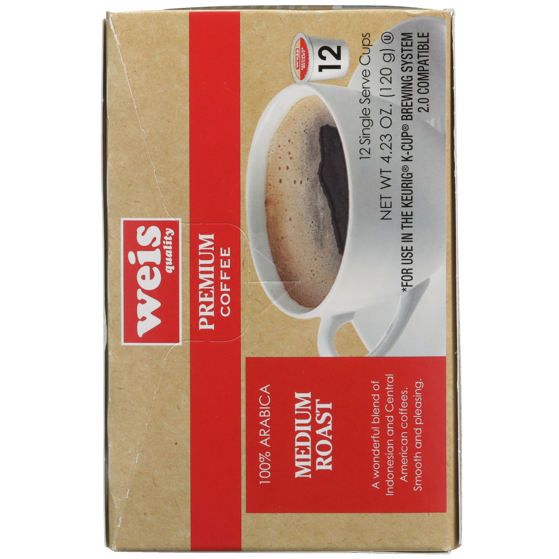 slide 2 of 6, Weis Quality 100% Arabica Medium Roast Single Serve Coffee Cups - 4.23 oz, 4.23 oz