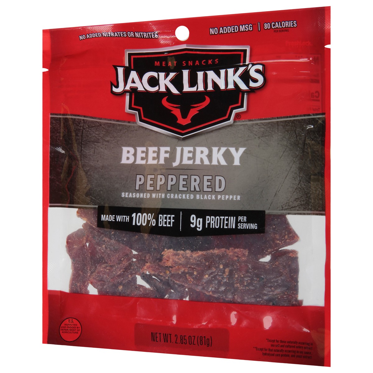 slide 9 of 9, Jack Link's Peppered Beef Jerky 2.85 oz, 2.85 oz