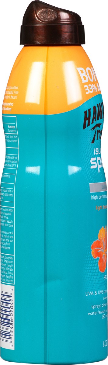 slide 5 of 10, Hawaiian Tropic Island Sport Broad Spectrum SPF 30 Light Tropical Scent Ultra Light Sunscreen 8 oz, 8 oz