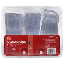 Harris Teeter Occassions Full Sized Clear Cutlery Set