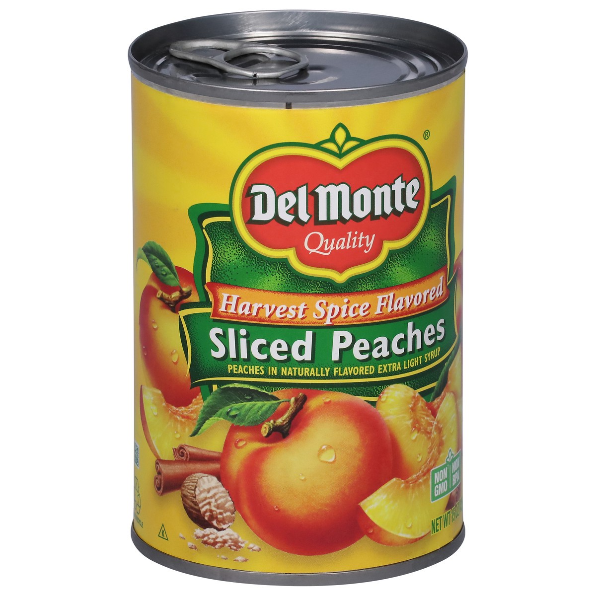 slide 9 of 9, Del Monte Harvest Spice Flavored Sliced Peaches in Naturally Flavored Extra Light Syrup 15 oz, 15 oz