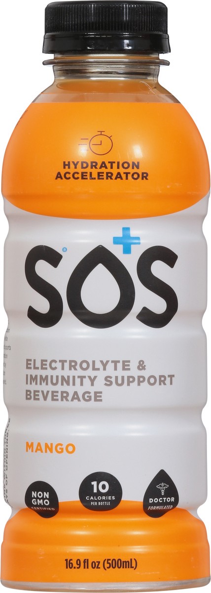 slide 9 of 9, S.O.S. Mango Hydration Drink 16.9 fl oz, 1 ct