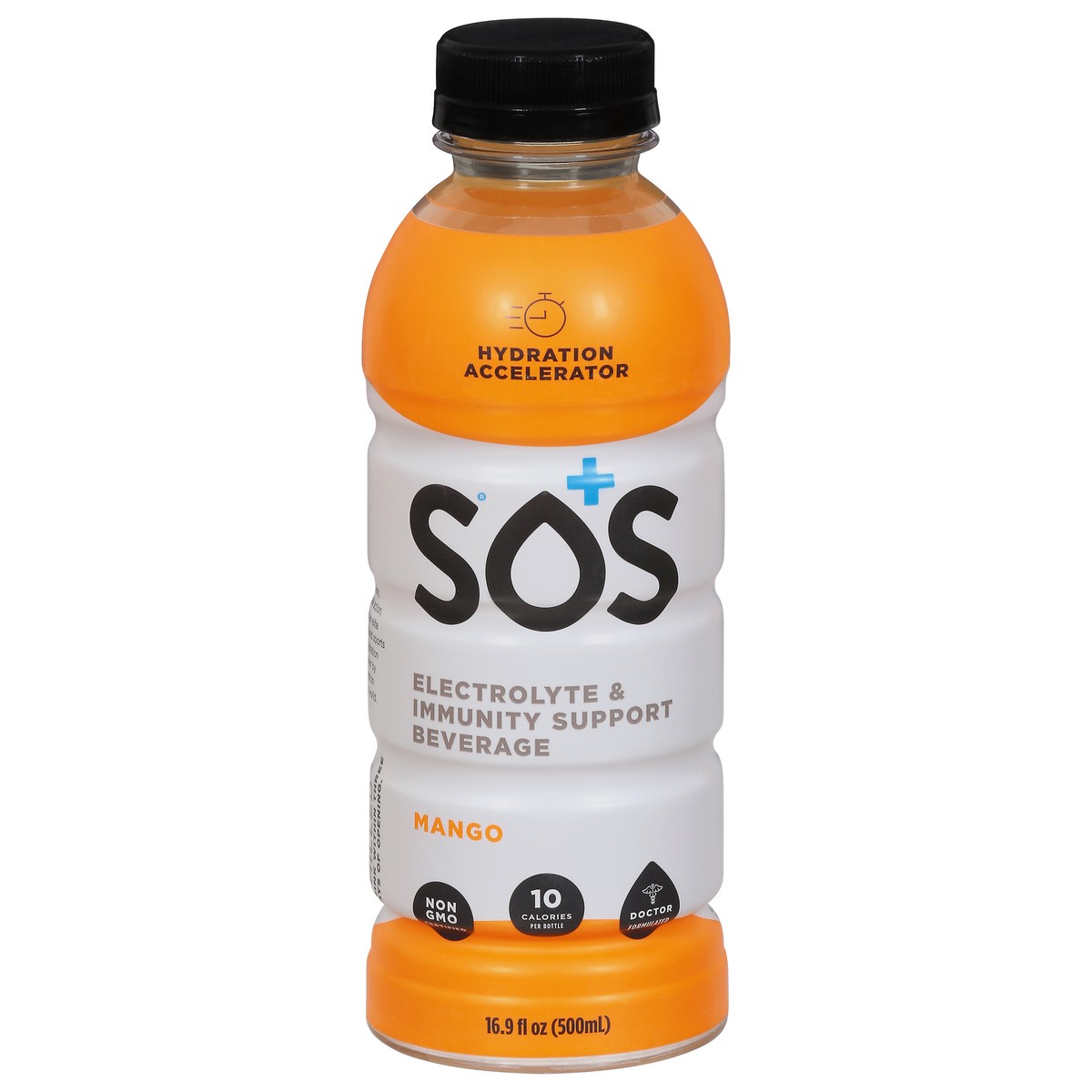 slide 1 of 9, S.O.S. Mango Hydration Drink 16.9 fl oz, 1 ct