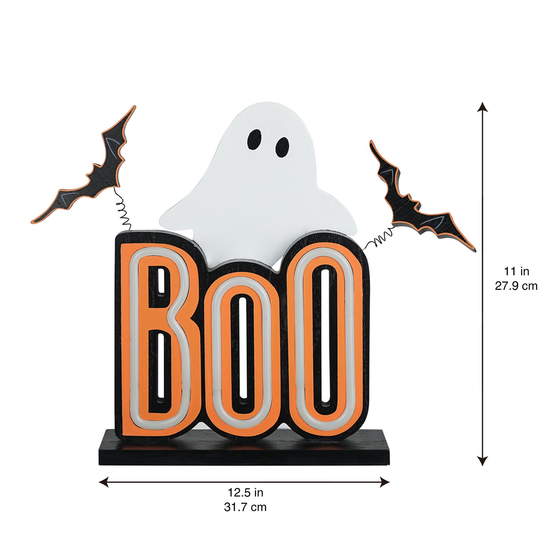 slide 2 of 8, 12.5" Boo Ghost Led Neon Tabletop Sign By Ashland, 5 in x 2 in x 11 in