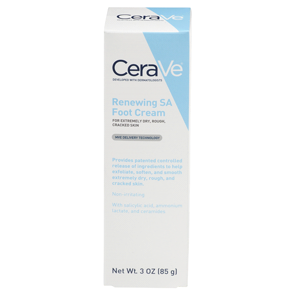 slide 1 of 8, CeraVe Renewing SA Foot Cream, 3 oz