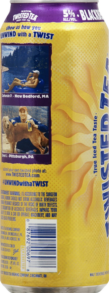 slide 3 of 4, Twisted Tea Blackberry Hard Iced Tea (24 fl. oz. Can), 24 oz