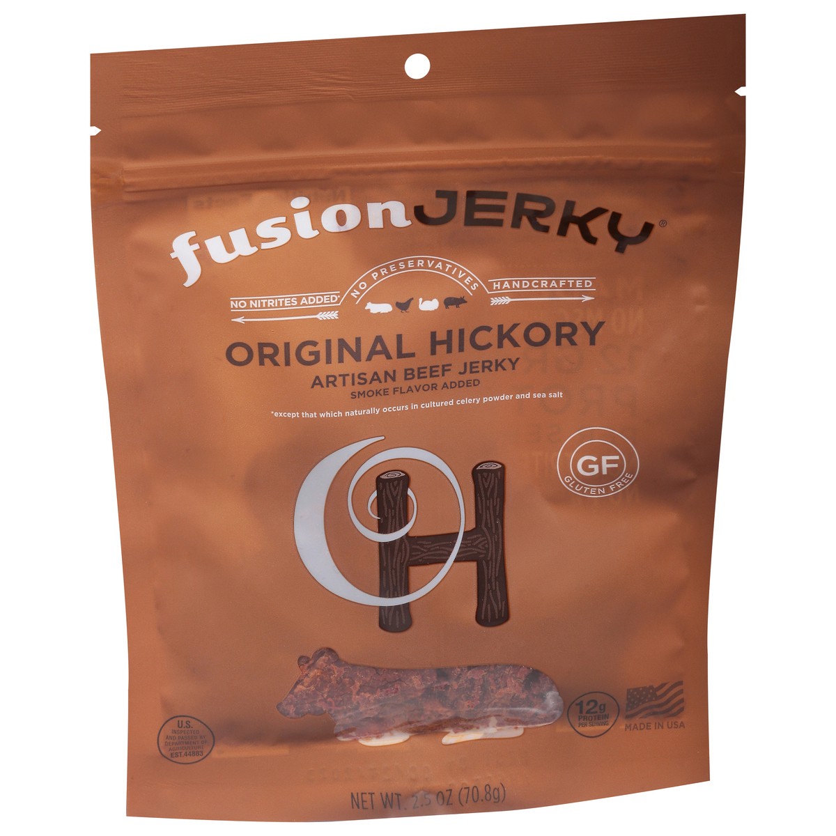 slide 7 of 9, FusionJerky Original Hickory Artisan Beef Jerky 2.5 oz, 2.5 oz