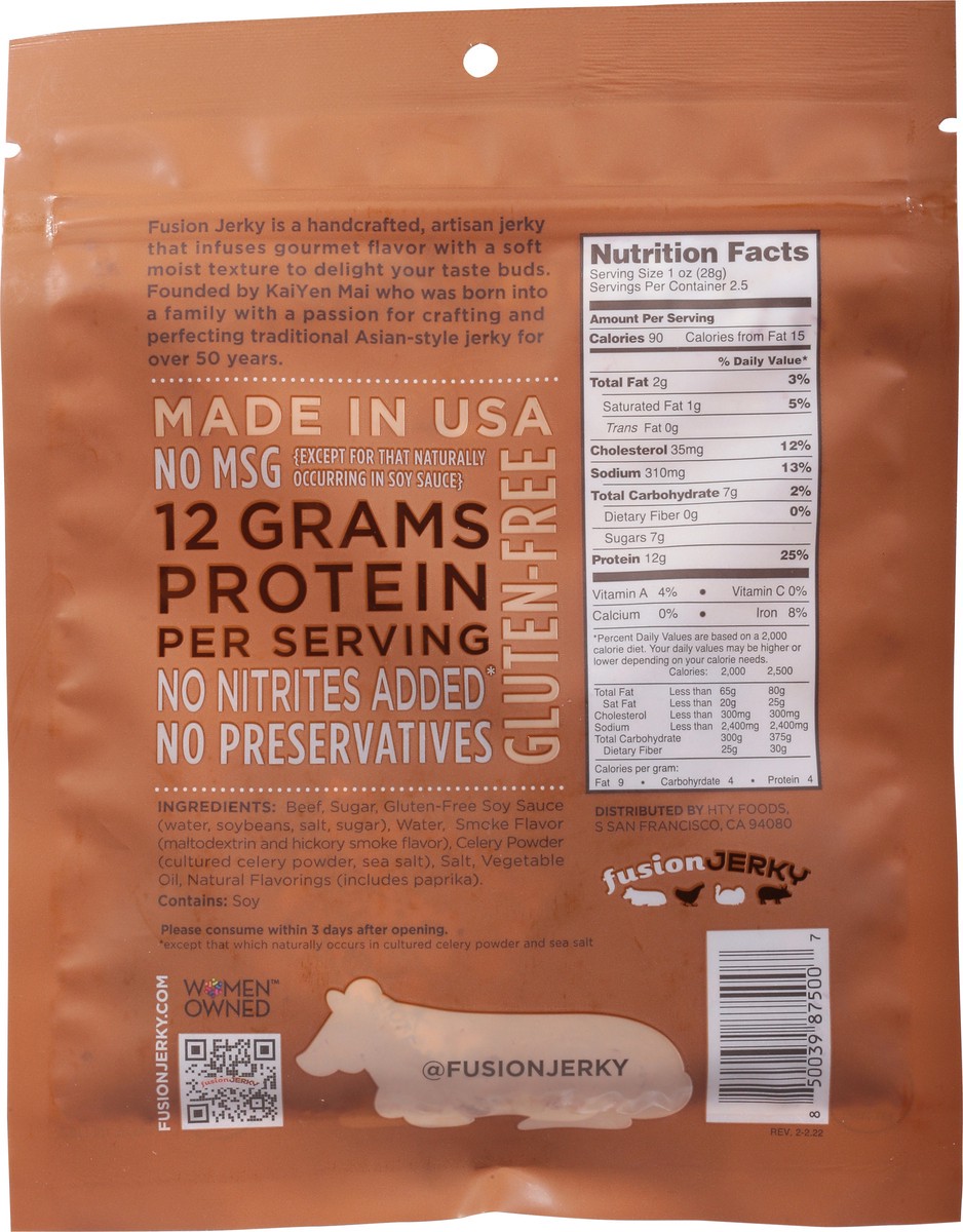 slide 3 of 9, FusionJerky Original Hickory Artisan Beef Jerky 2.5 oz, 2.5 oz