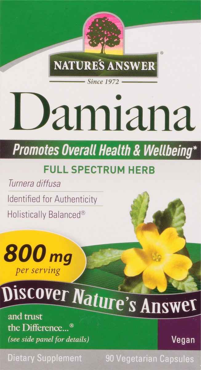 slide 3 of 9, Nature's Answer Damiana, 90 ct