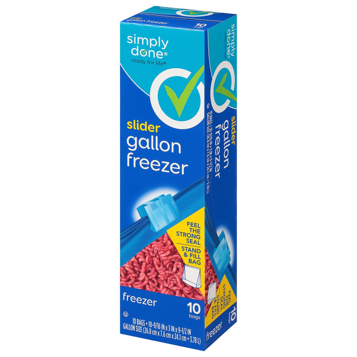 slide 4 of 16, Simply Done Slider Freezer Gal Bag, 10 ct