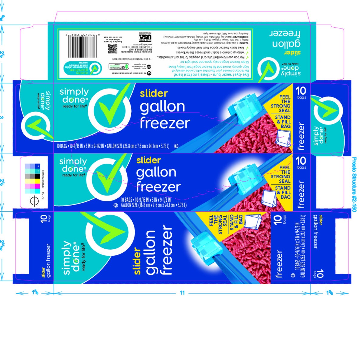 slide 14 of 16, Simply Done Slider Freezer Gal Bag, 10 ct