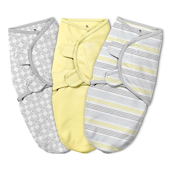 slide 1 of 4, SwaddleMe Mellow Striped Original Swaddle, 3 ct