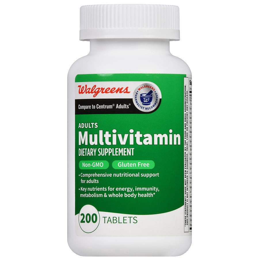 slide 4 of 5, Walgreens Multivitamin Adults Tablets, 200 ct