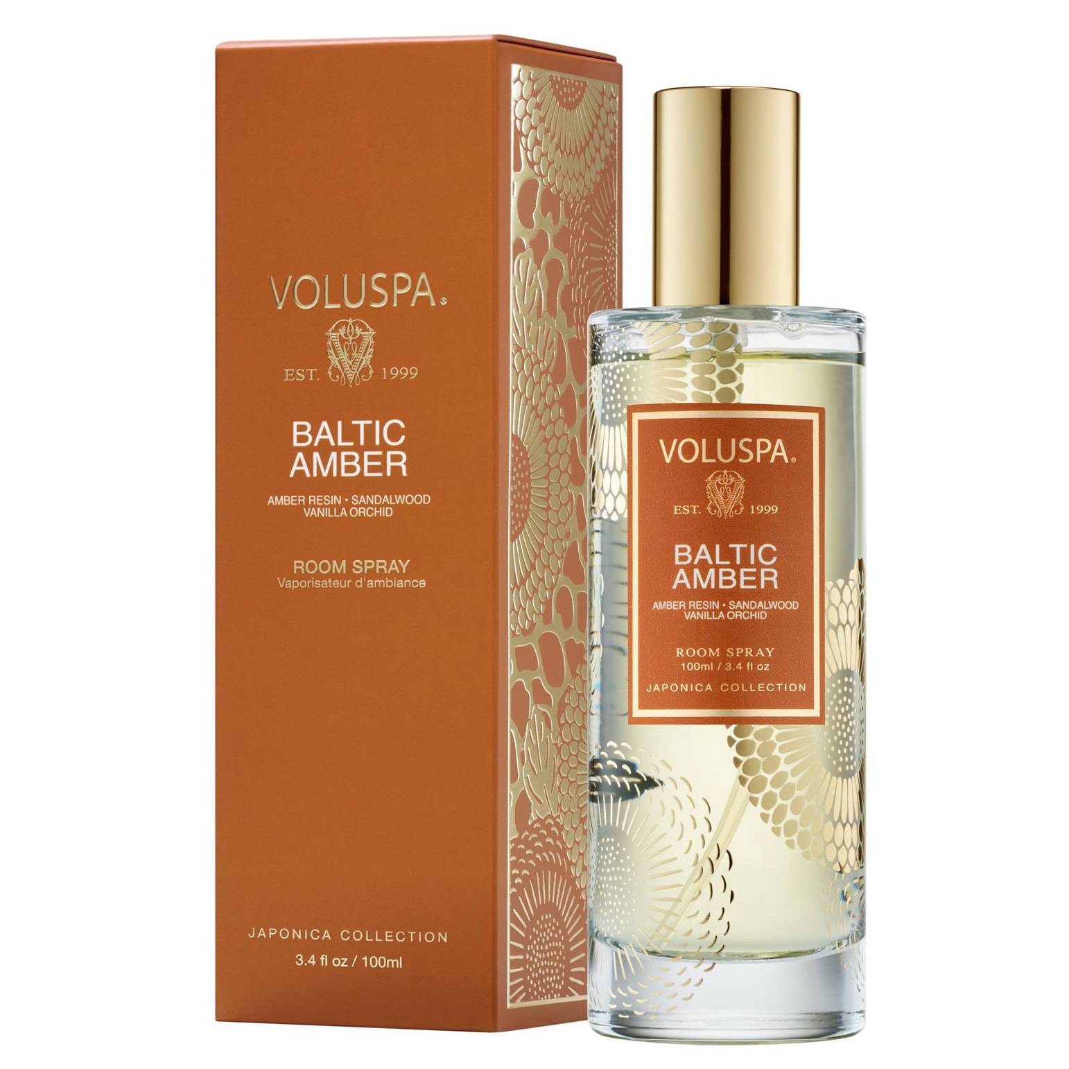 slide 1 of 1, Voluspa Baltic Amber Room Spray, 3.4 oz