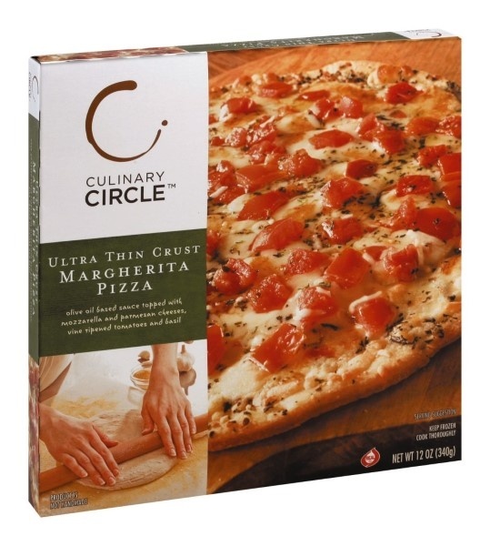 slide 1 of 1, Culinary Circle Ultra Thin Crust Margherita Pizza, 12.01 oz