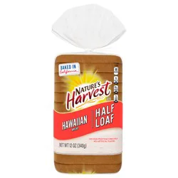 Nature's Harvest Hawaiian Bread, Half Loaf, 12 oz