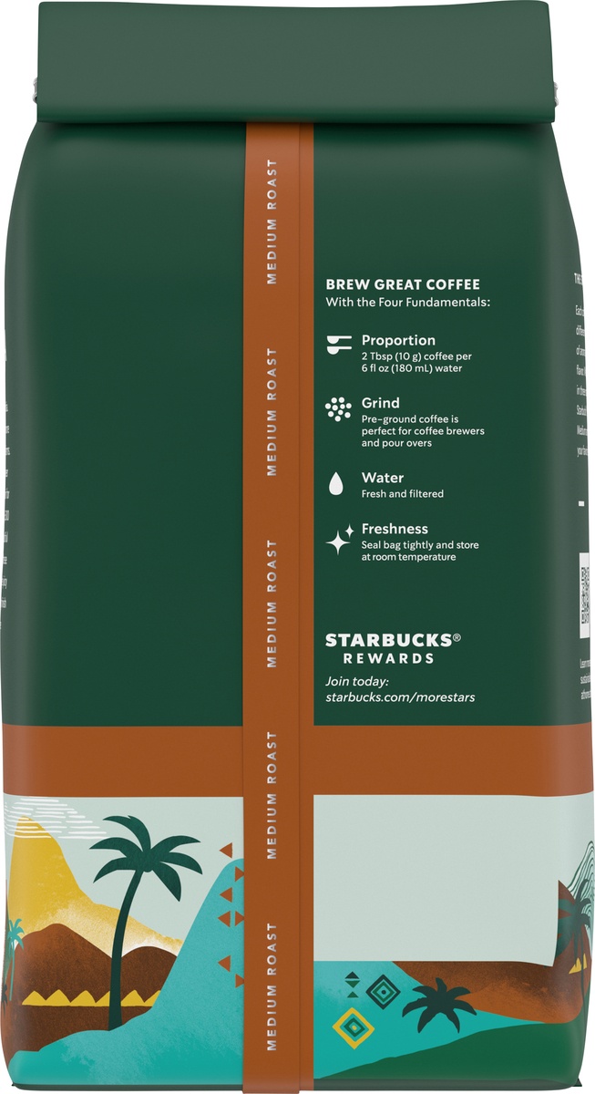 slide 9 of 10, Starbucks Medium Roast Ground Coffee, Colombia, 100% Arabica, 12 oz