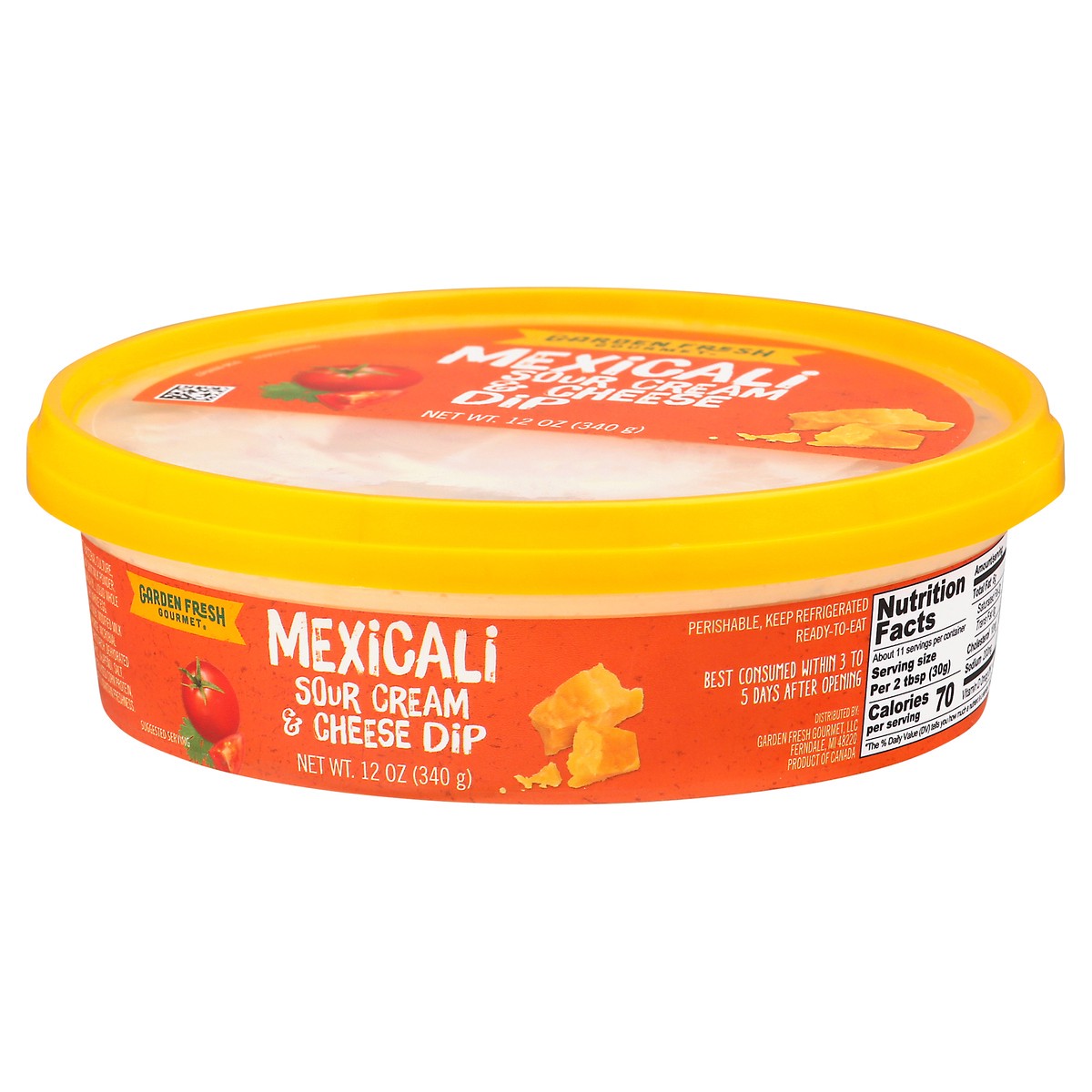 slide 8 of 9, Garden Fresh Gourmet Mexicali Sour Cream & Cheese Dip 12 oz, 12 oz