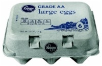slide 1 of 1, Kroger Grade AA Large Eggs, 6 ct
