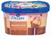 slide 1 of 1, Kroger Deluxe Neapolitan Ice Cream, 48 fl oz