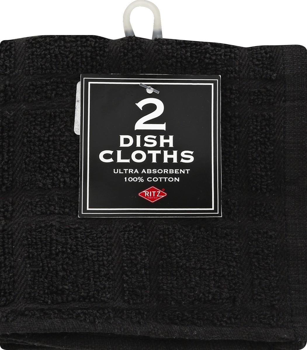 slide 2 of 2, Ritz Black Dish Cloths 2 Each, 2 ct