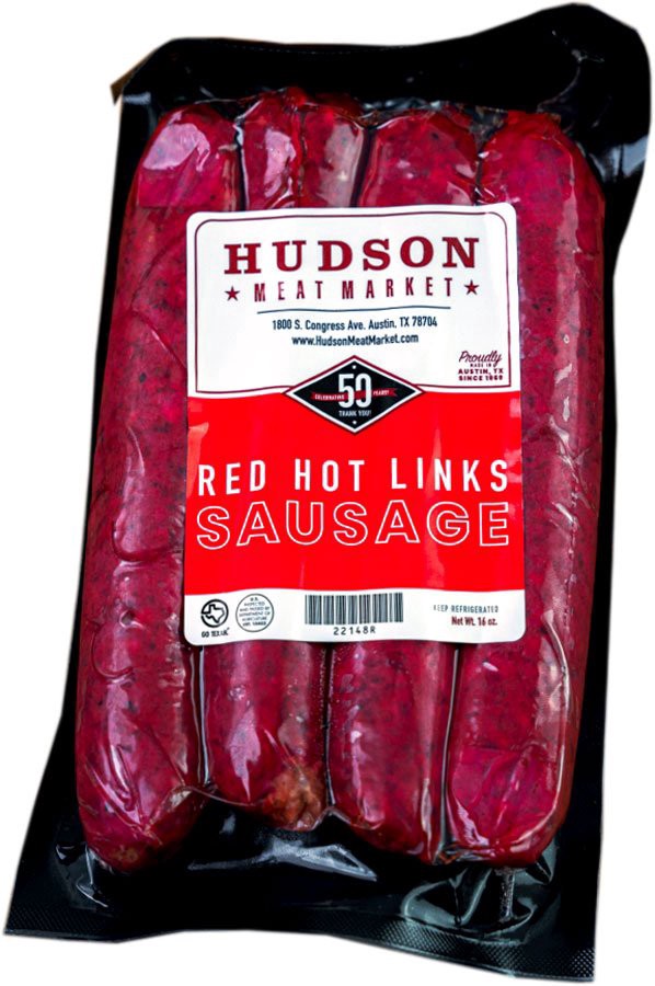 slide 1 of 1, Hudson Meat Market Red Hot Link Sausage, 16 oz
