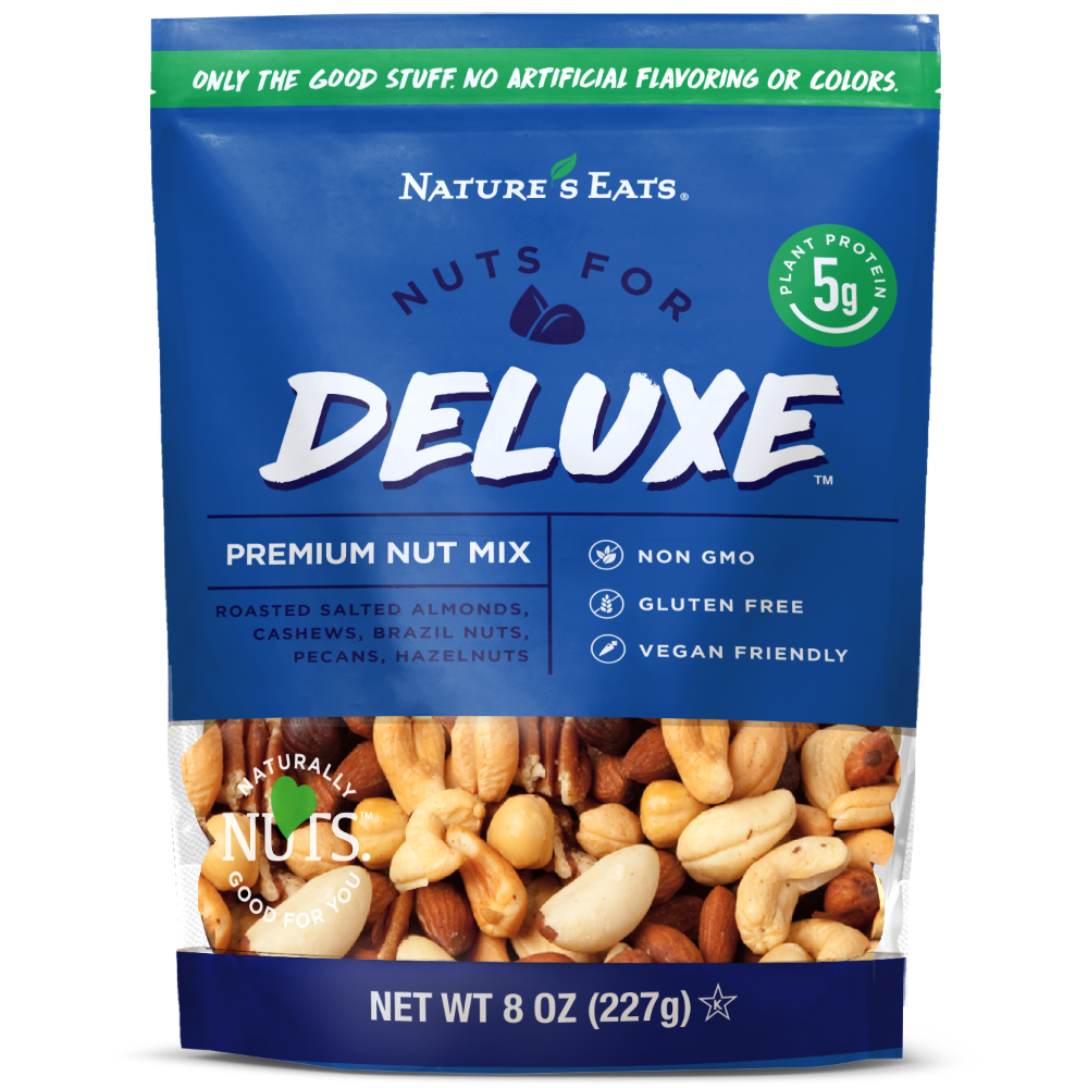 slide 1 of 1, Nature's Eats Deluxe Mixed Nuts, 8 oz