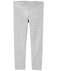 Carter's Toddler Polka Dot Stretch Leggings Heather 5T