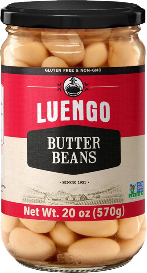 slide 1 of 1, Luengo Butter Beans, 20 oz