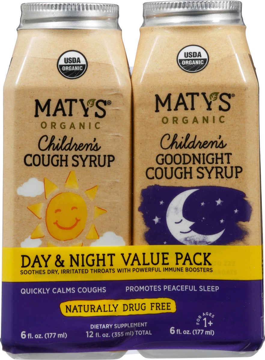 slide 8 of 12, Maty's Organic Day & Night Value Pack Cough Syrup 2 - 6 fl oz Bottles, 2 ct; 6 oz